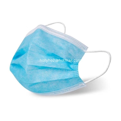 Máscara facial desechable de protección personal con bucle de orejas planas 3 pliegues proveedor